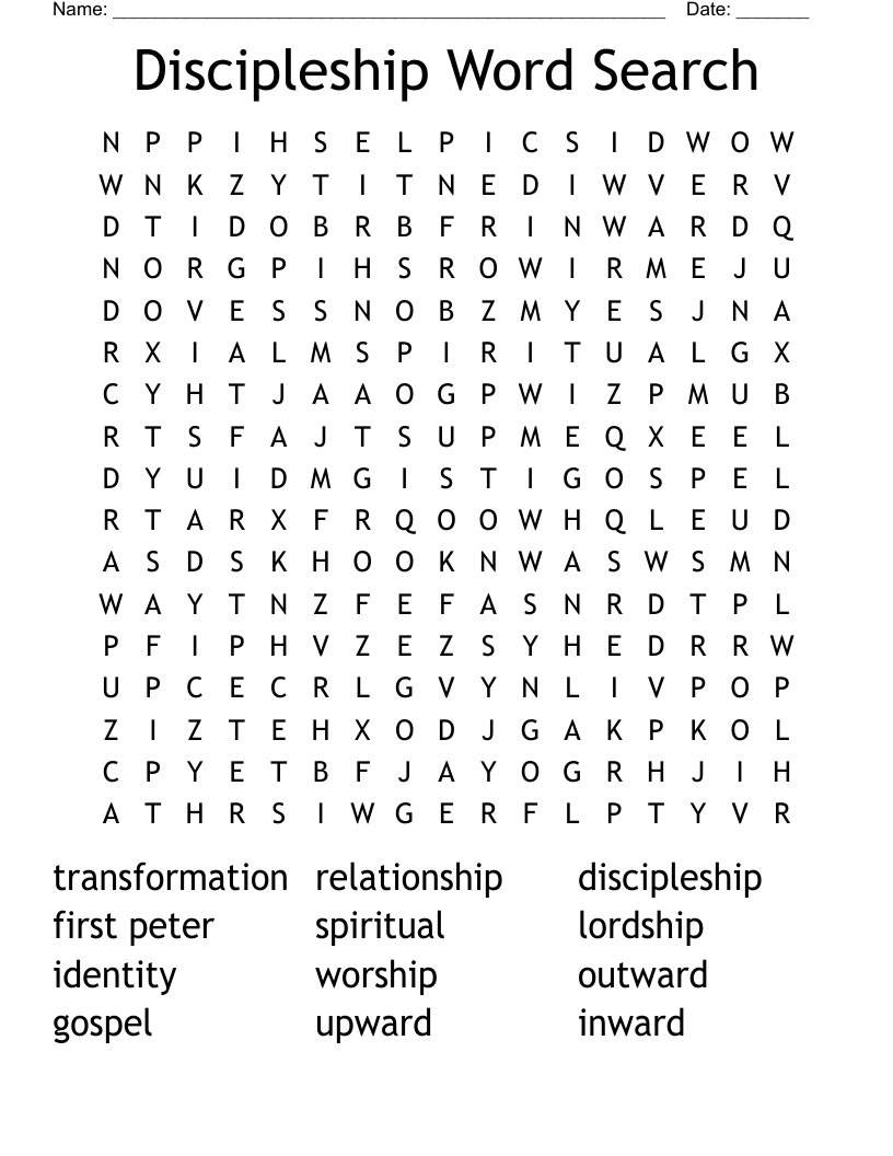 Discipleship Word Search