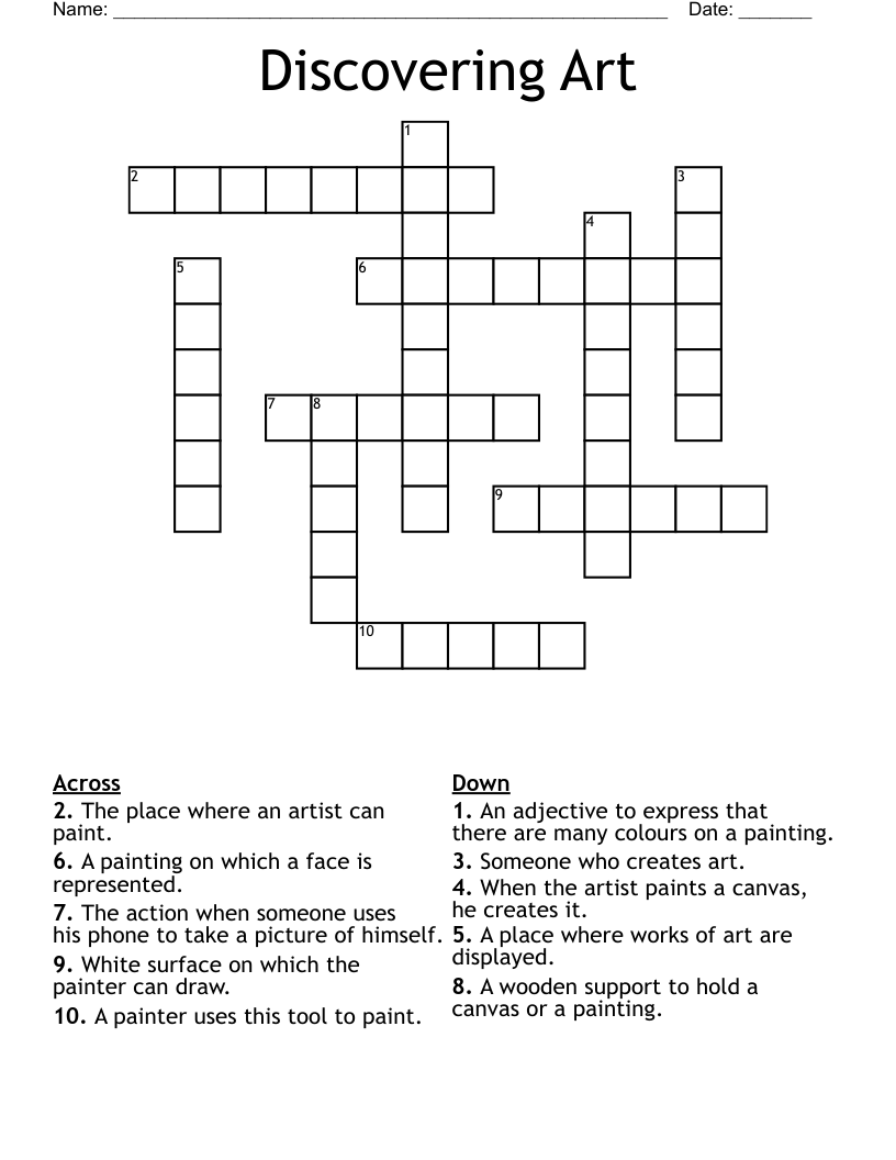 Discovering Art Crossword