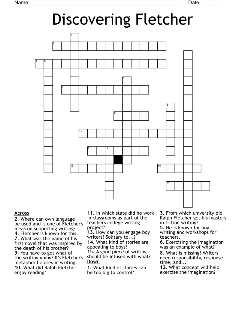 Discovering Fletcher Crossword