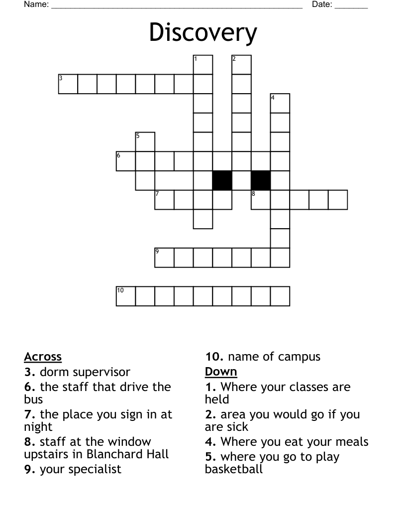 Discovery Crossword