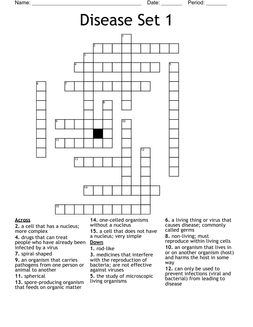 Disease Set 1 Crossword