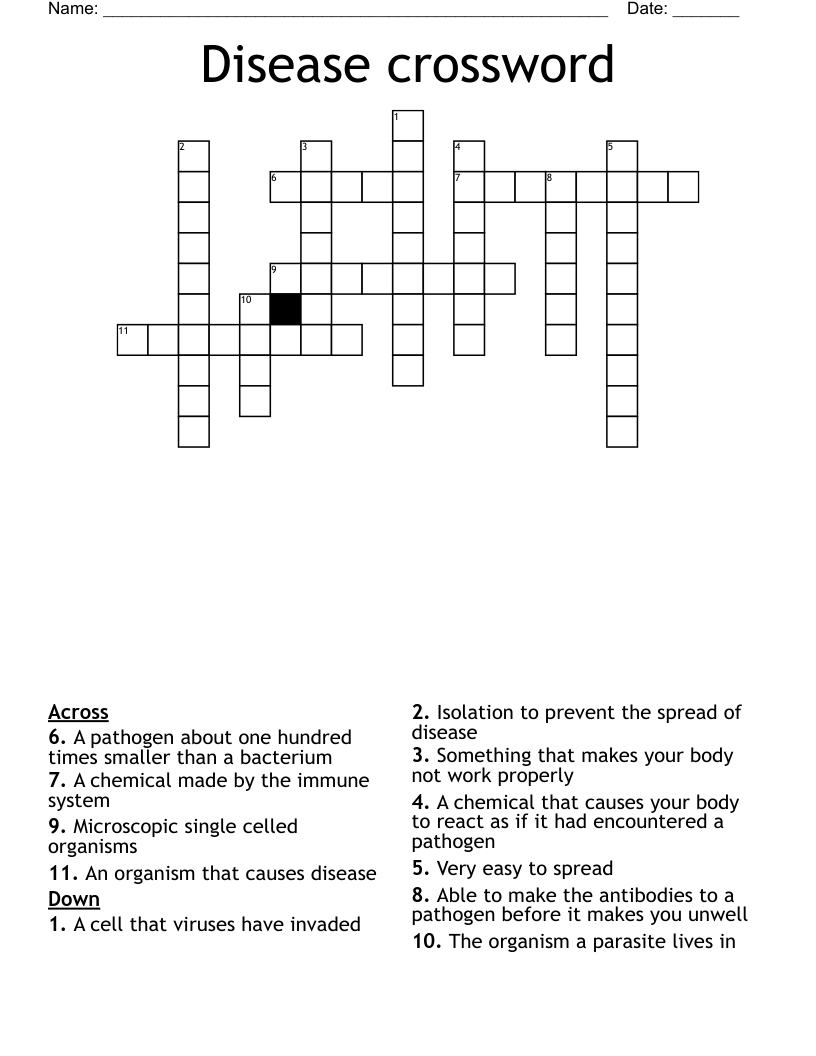 Disease crossword