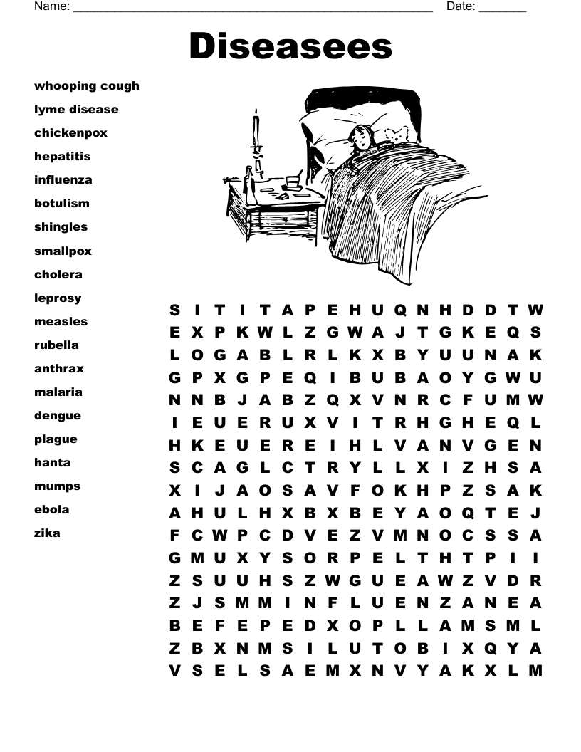Diseasees Word Search