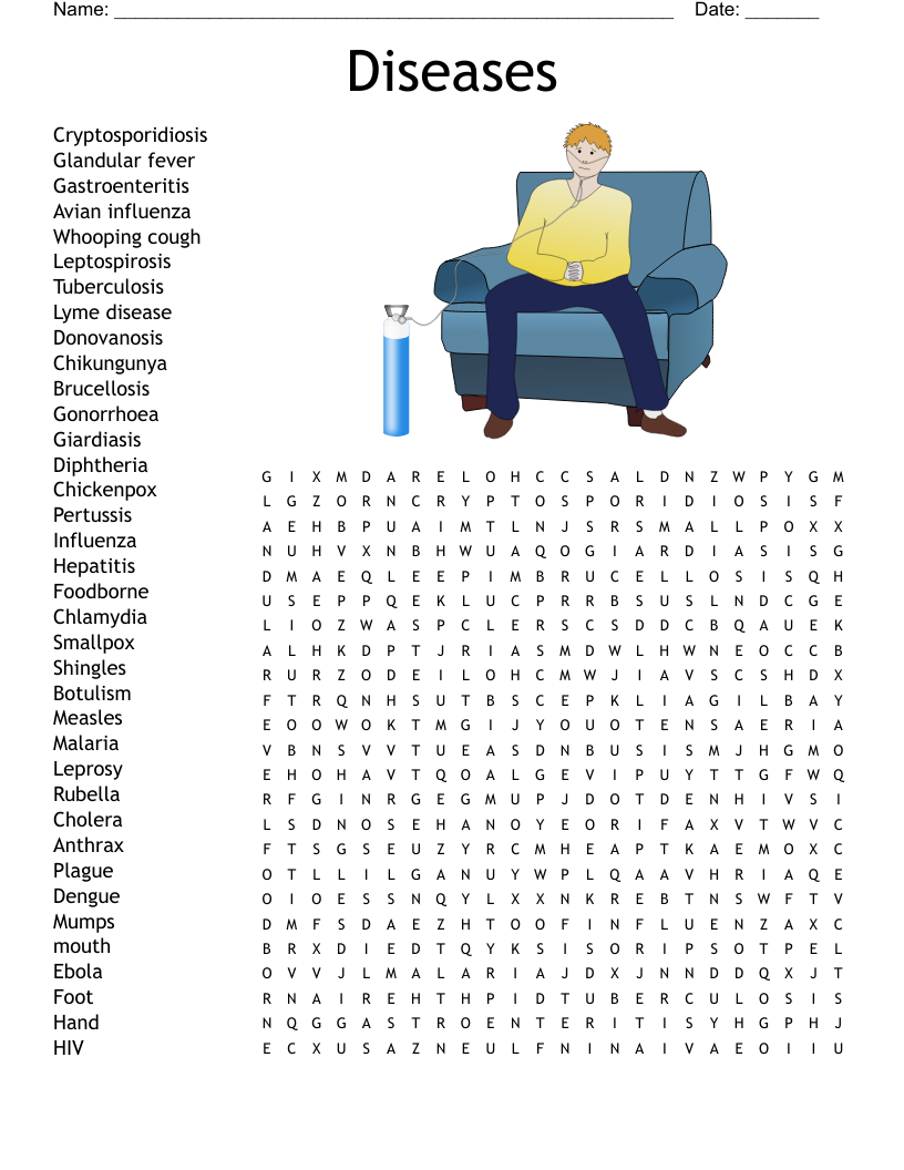 Diseases Word Search