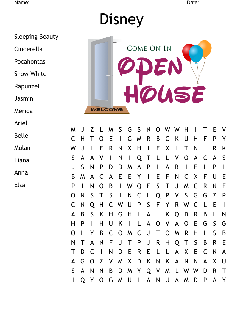 Disney Word Search