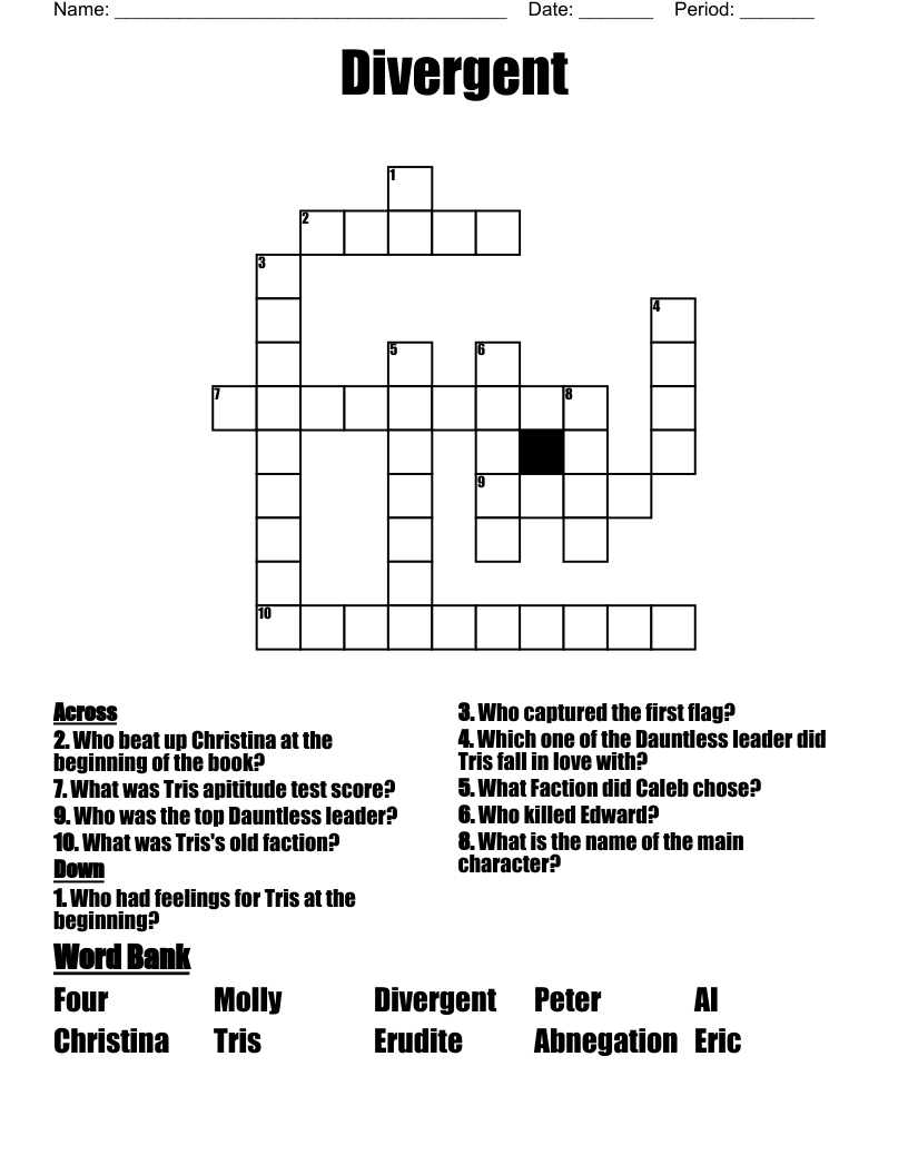 Divergent Crossword
