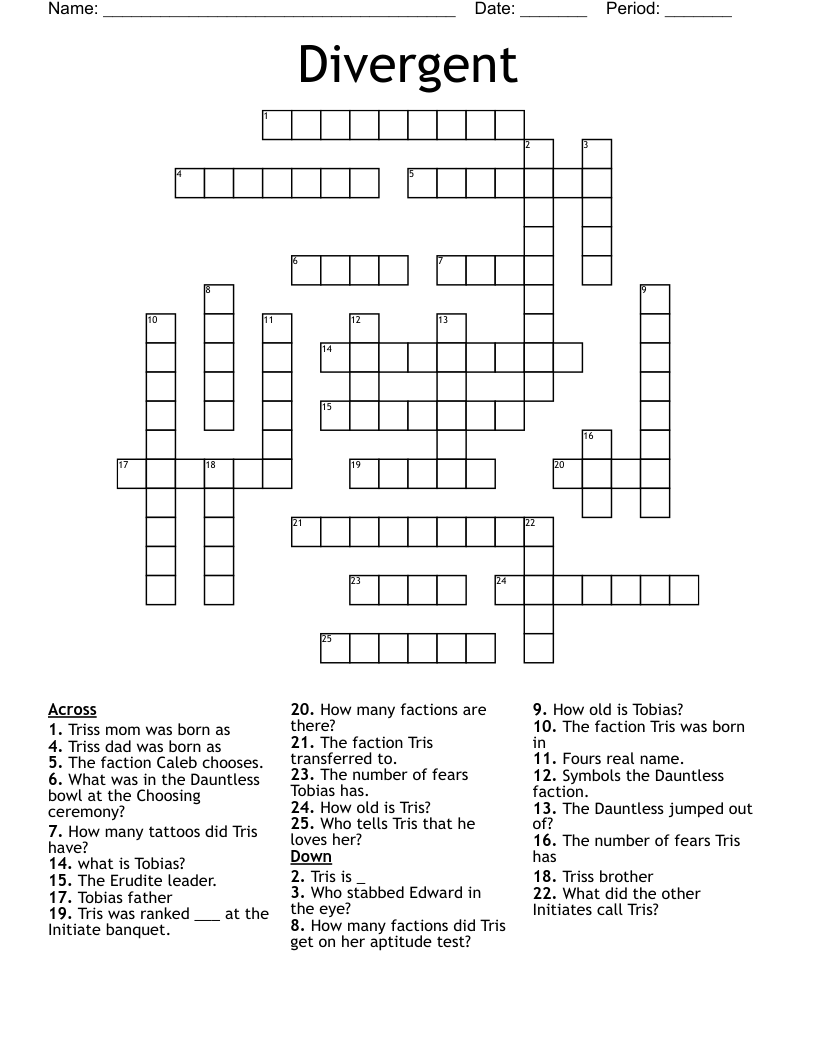 Divergent Crossword