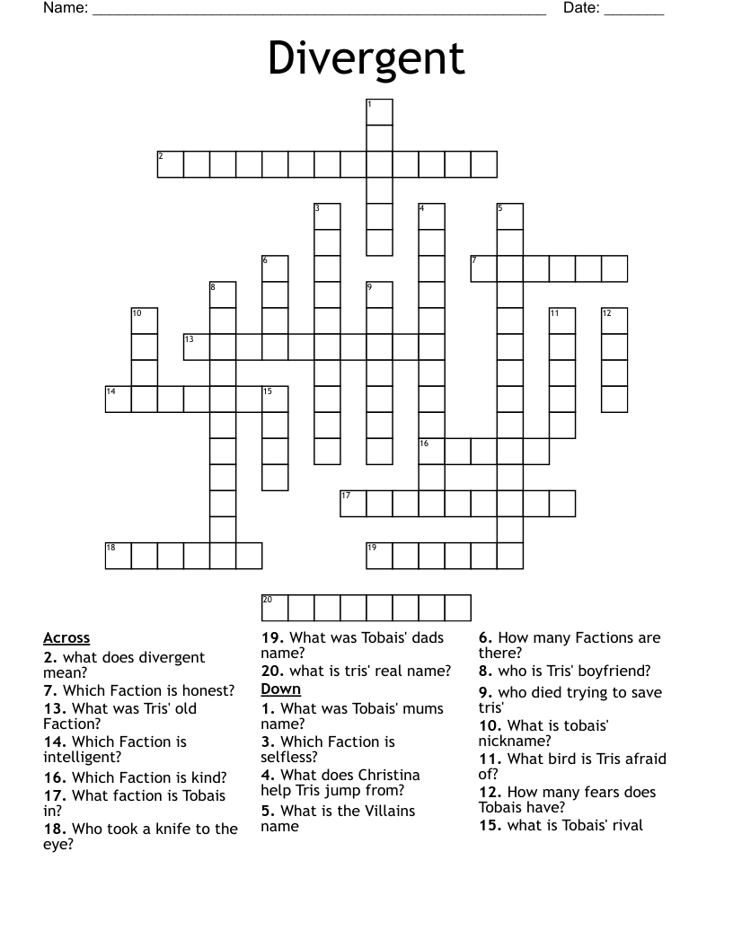 Divergent Crossword