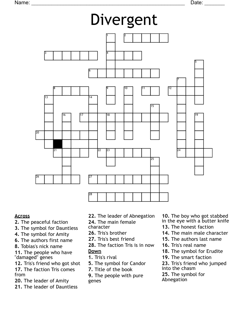 Divergent Crossword