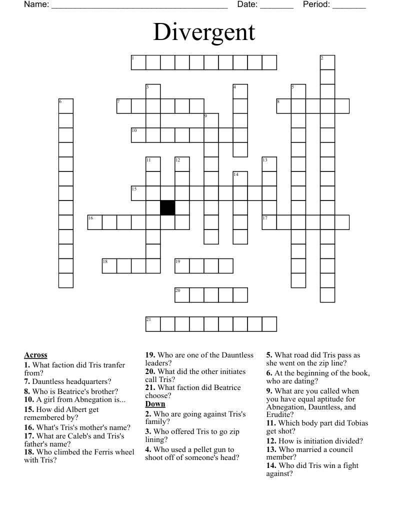 Divergent Crossword