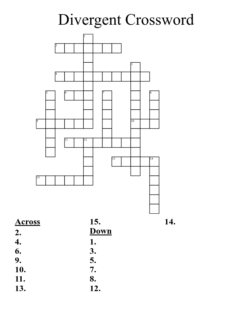Divergent Crossword