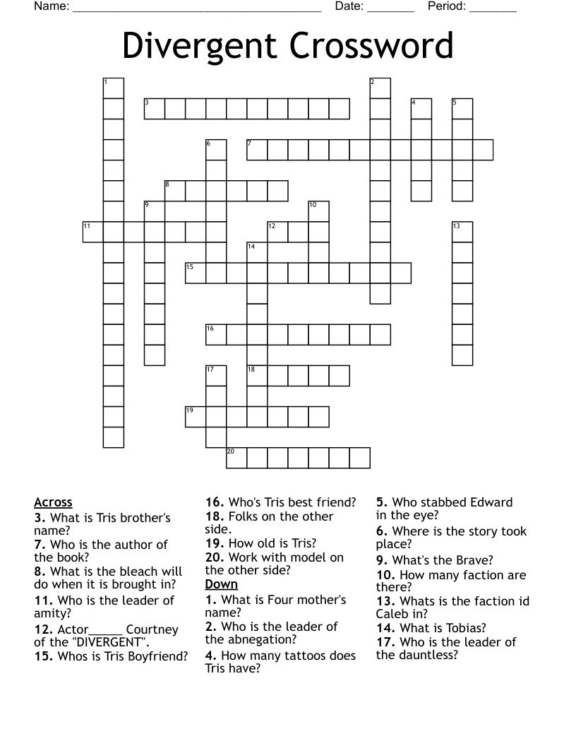 Divergent Crossword 