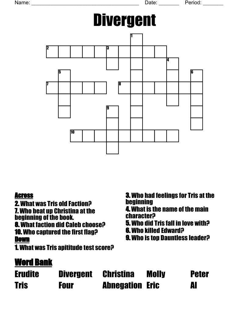 Divergent  Crossword