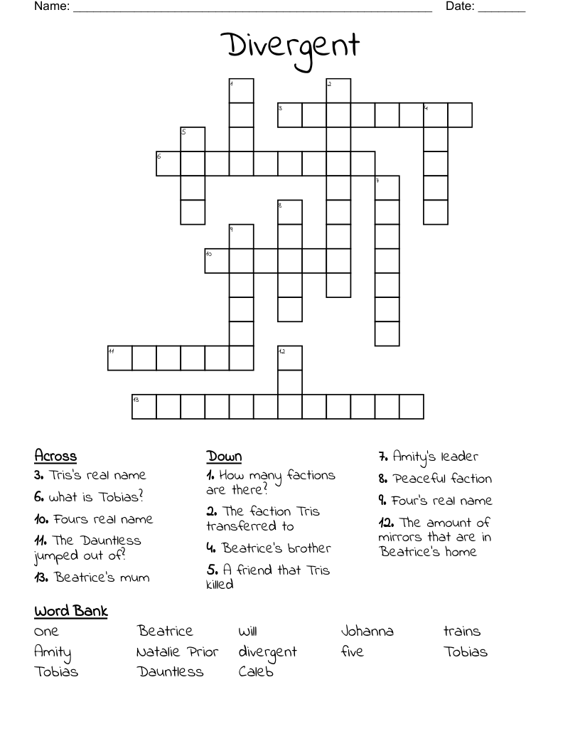 Divergent  Crossword