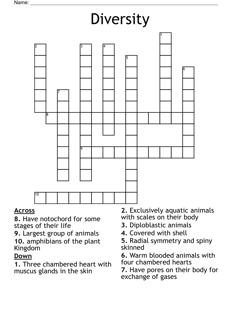 Diversity Crossword