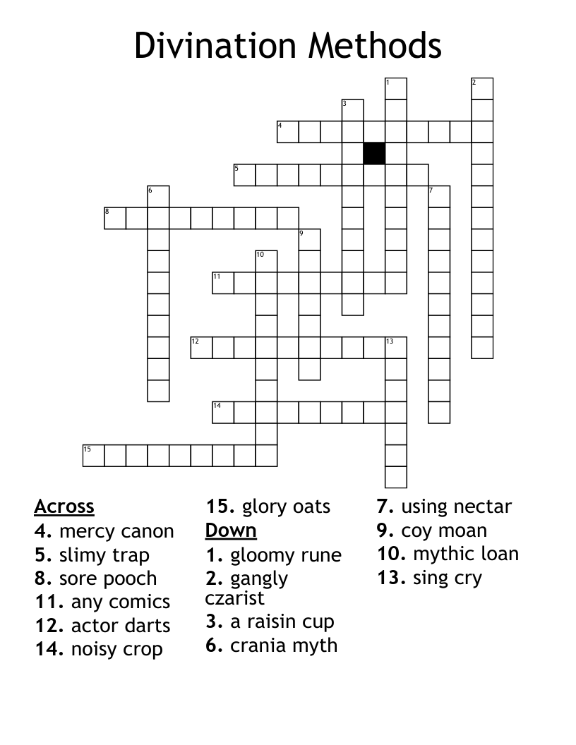 Divination Methods Crossword