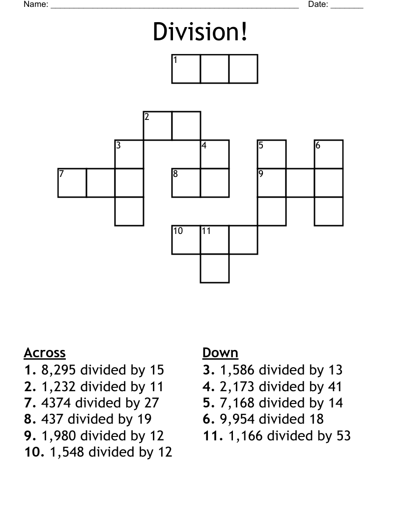 Division! Crossword