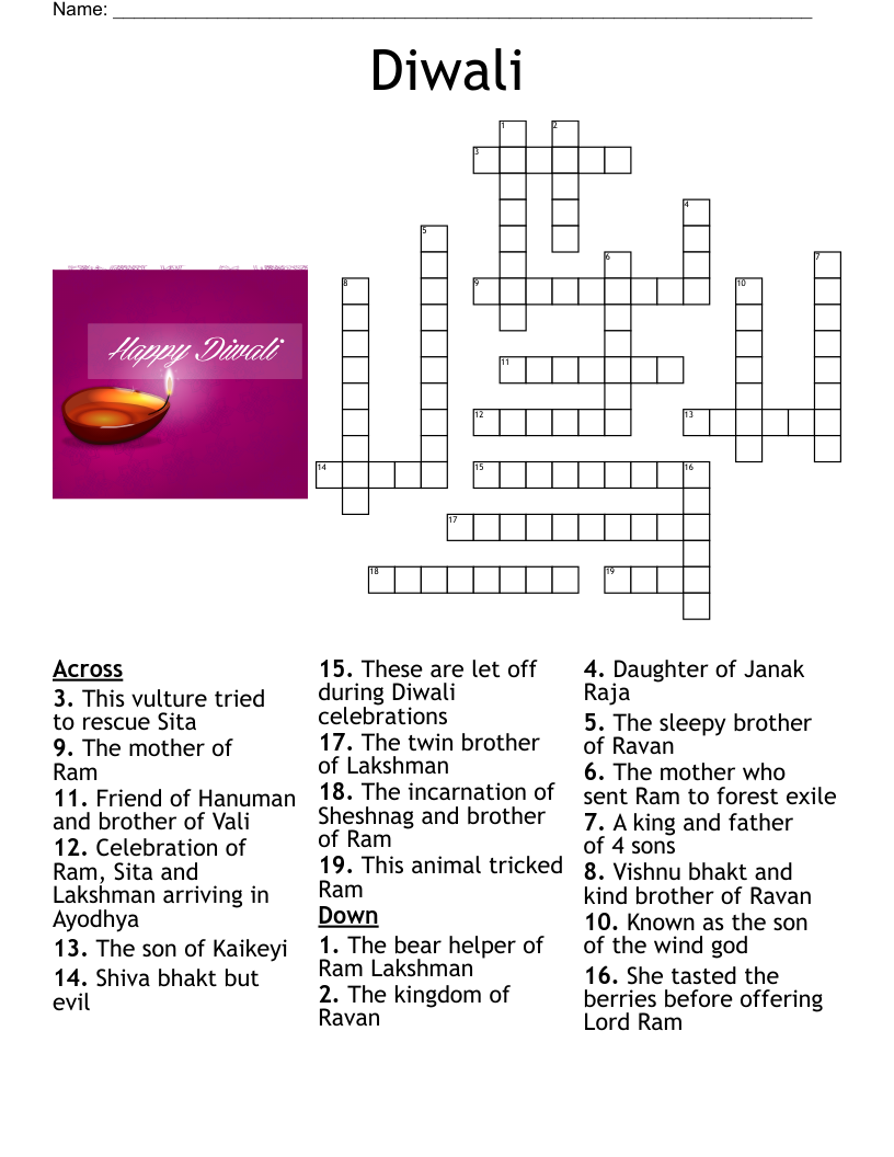 Diwali Crossword
