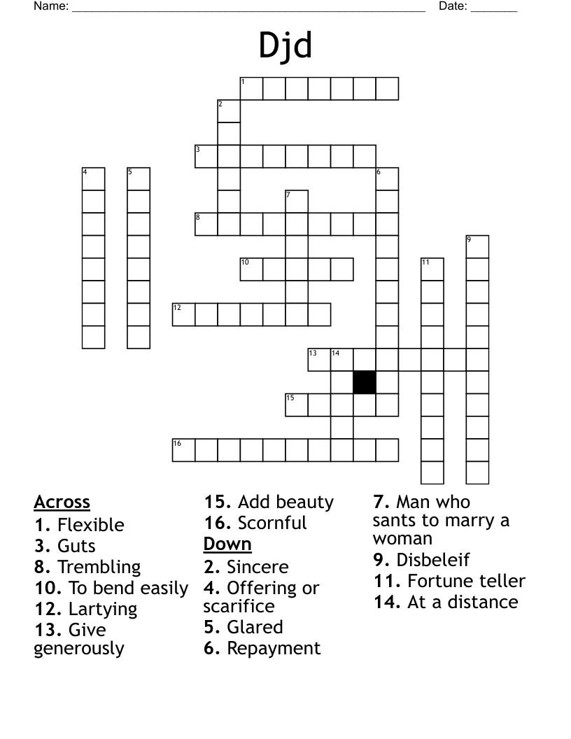 Djd Crossword