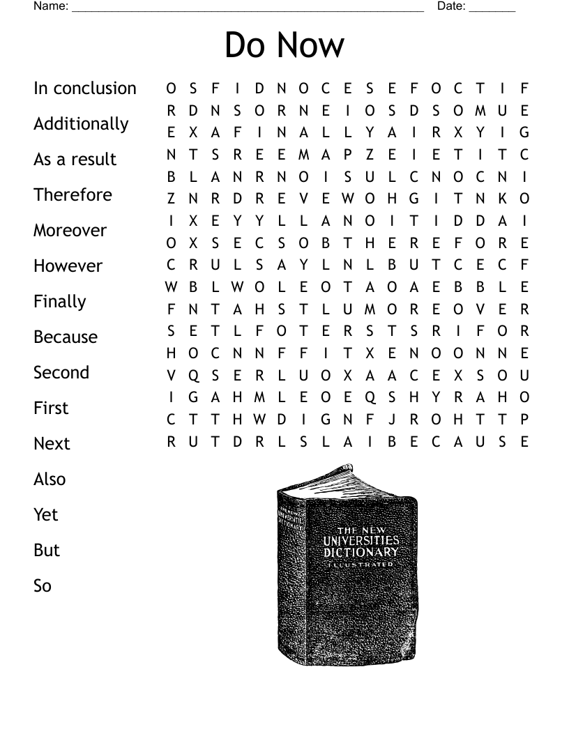 Do Now Word Search