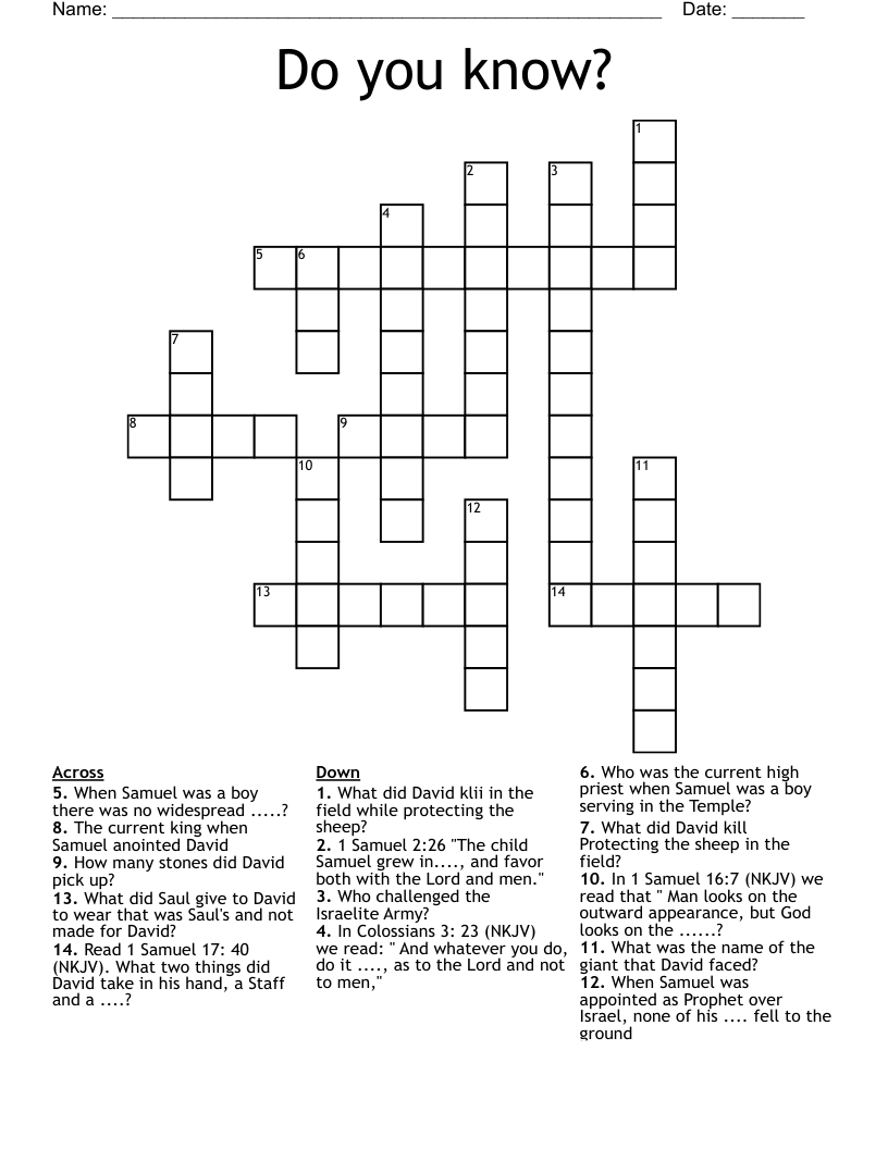 Do you know? Crossword