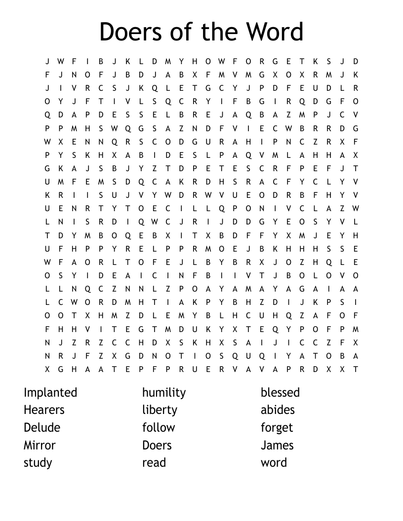 Doers of the Word Word Search