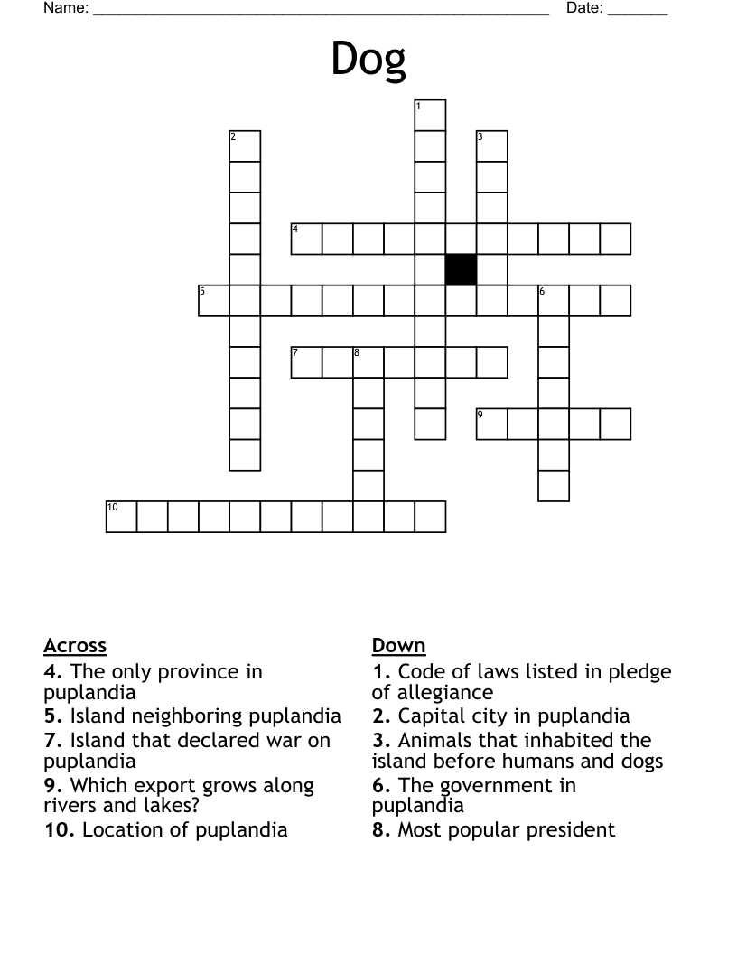 Dog Crossword