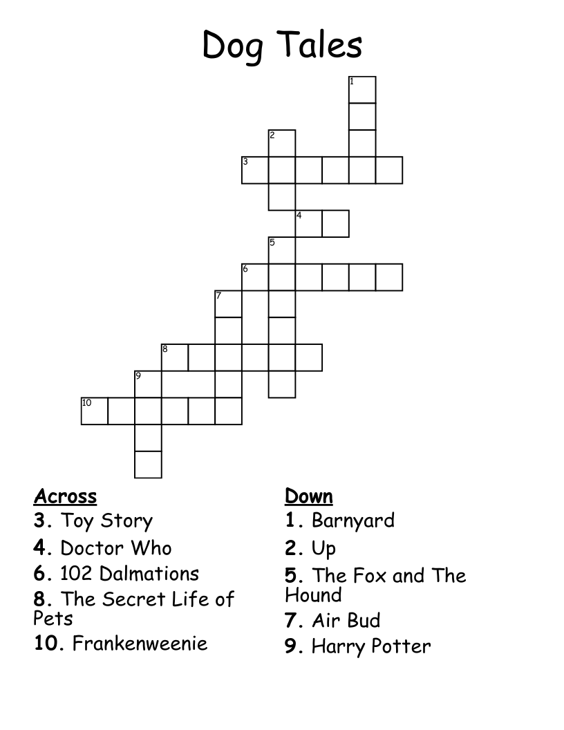 Dog Tales Crossword