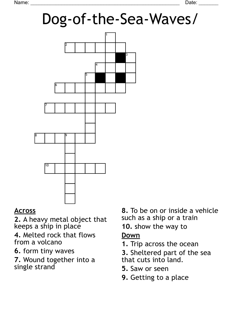 Dog-of-the-Sea-Waves/ Crossword