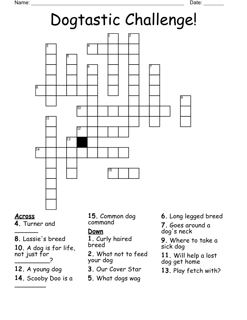 Dogtastic Challenge! Crossword