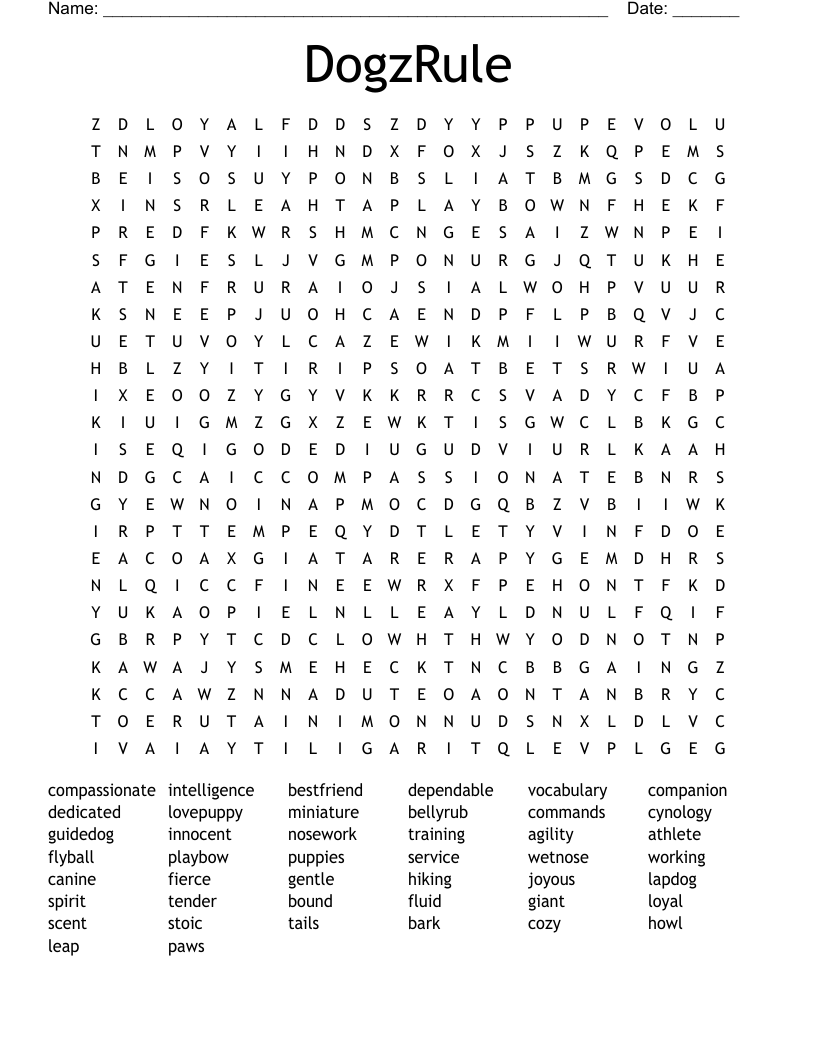 DogzRule Word Search