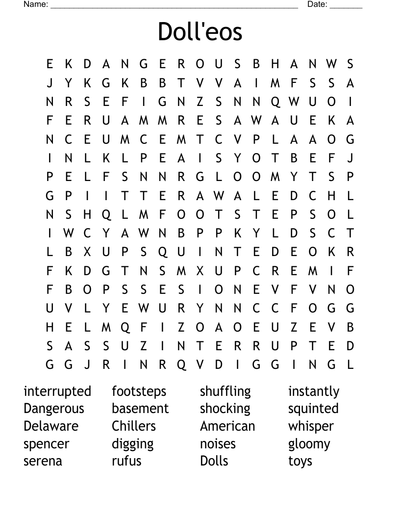 Doll'eos Word Search