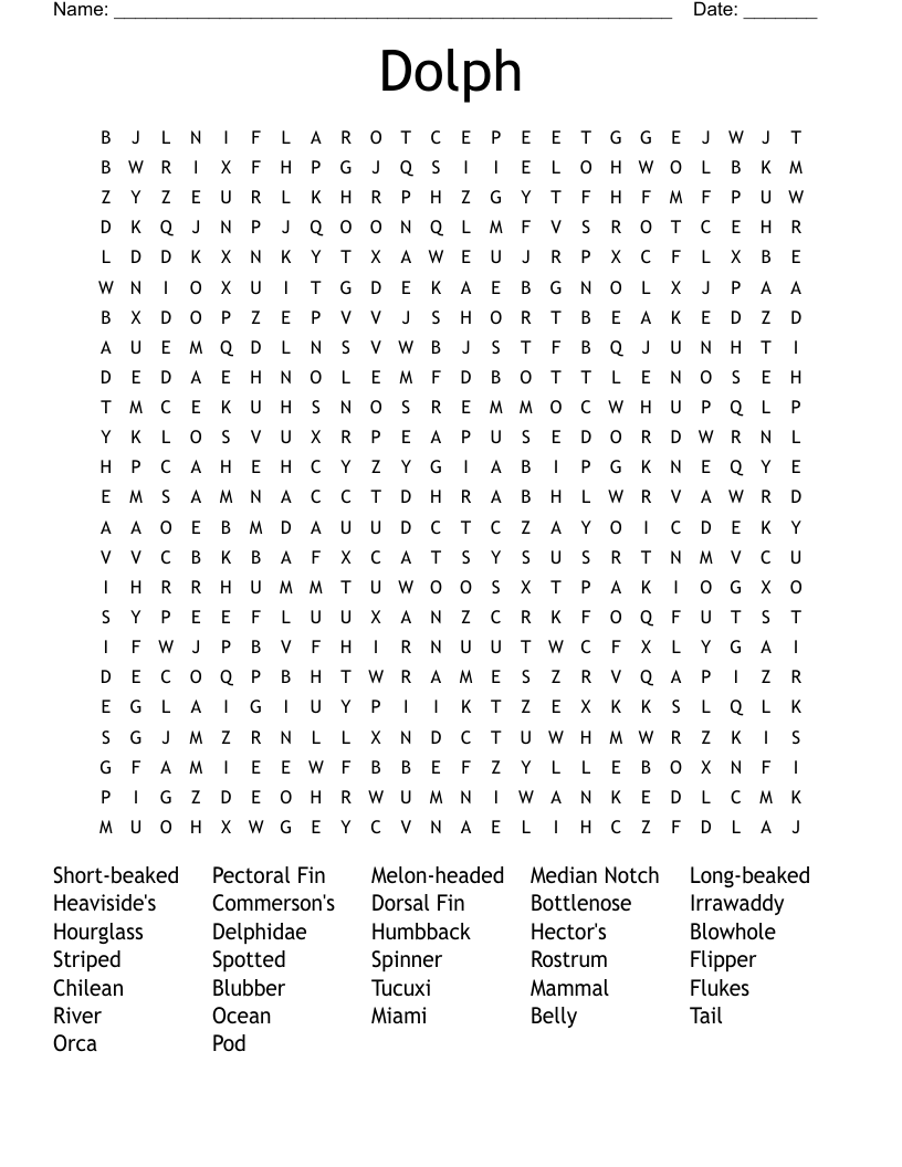 Dolph Word Search