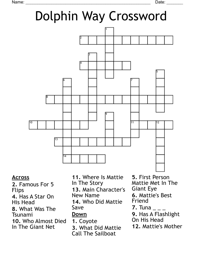 Dolphin Way Crossword