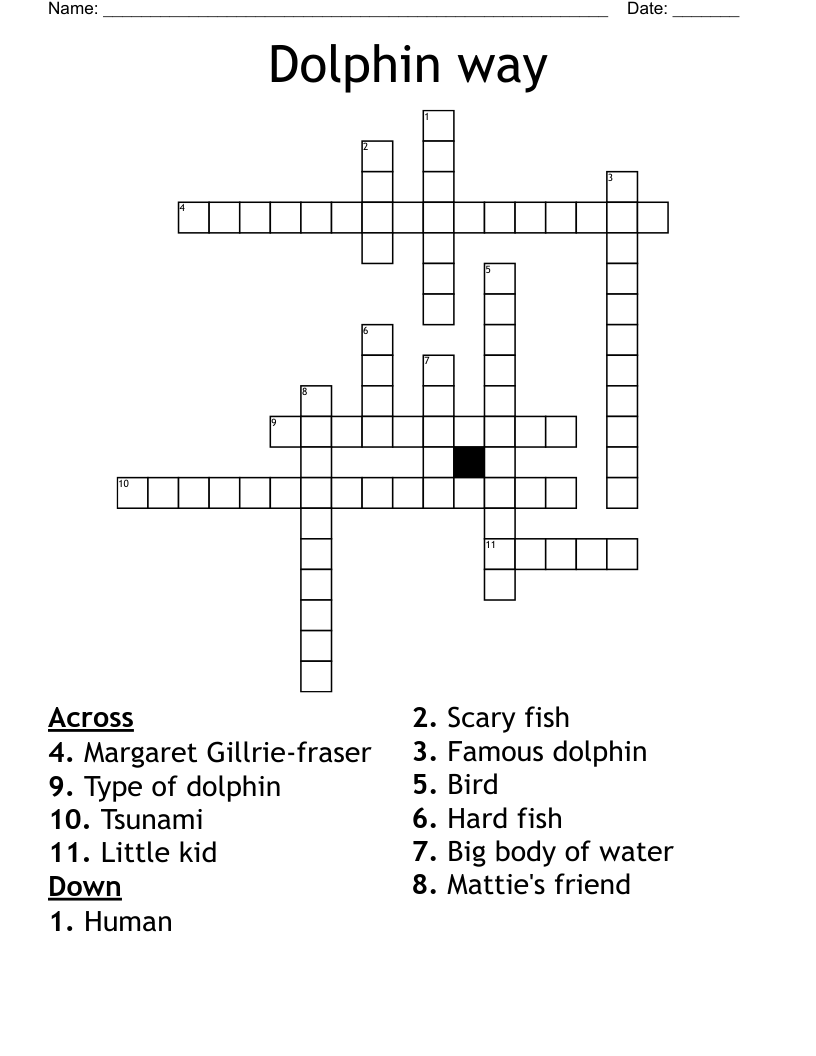 Dolphin way  Crossword