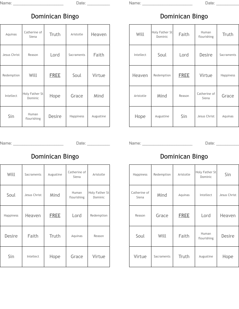 Dominican Bingo