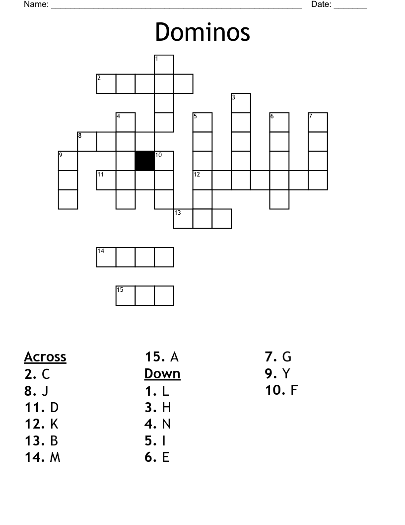 Dominos Crossword