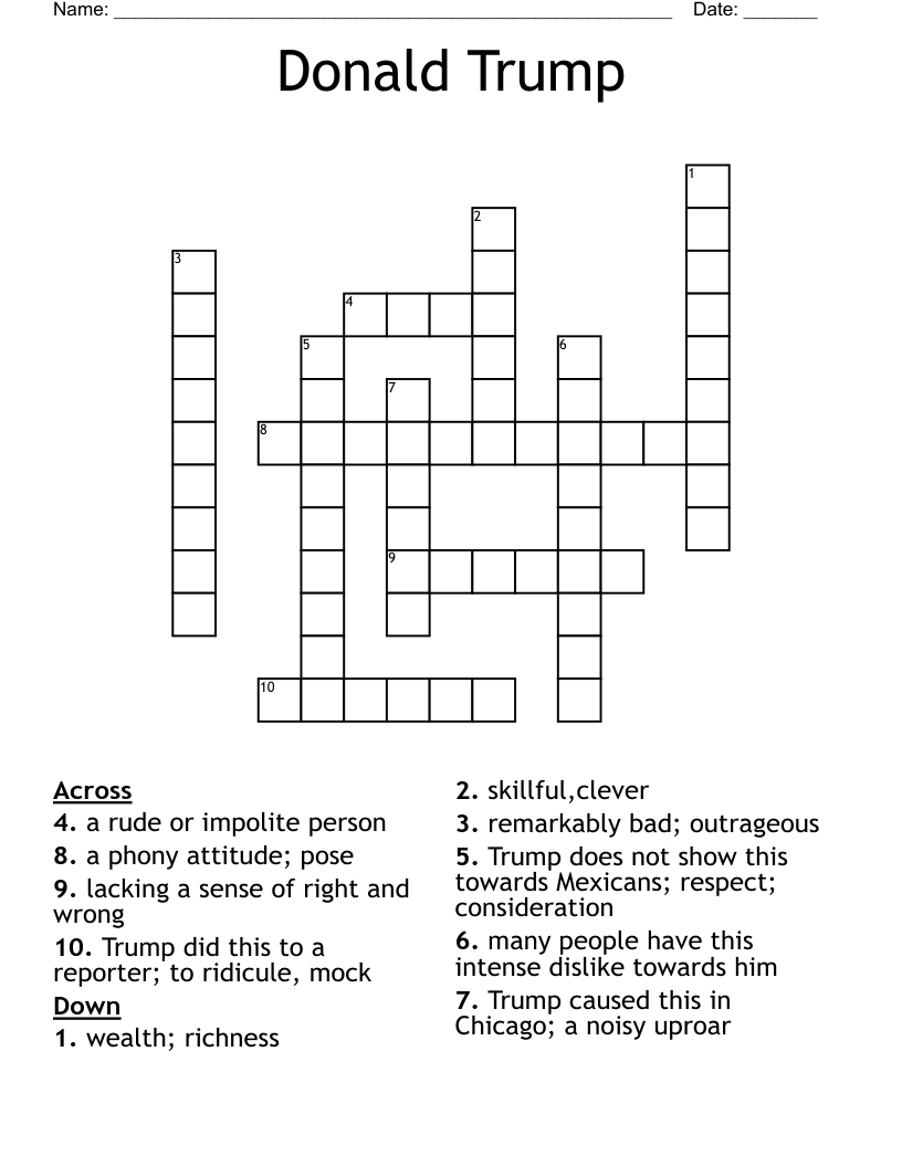 Donald Trump Crossword
