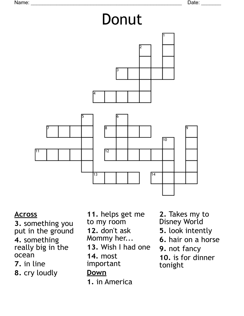 Donut Crossword