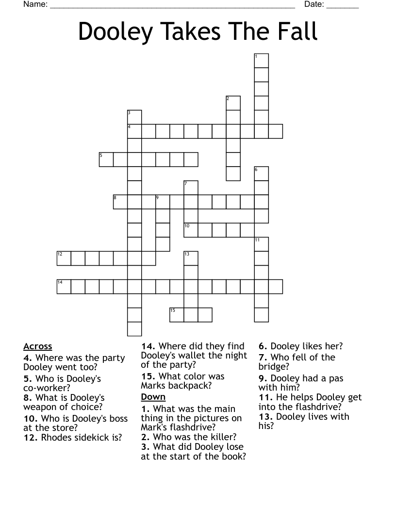 Dooley Takes The Fall Crossword