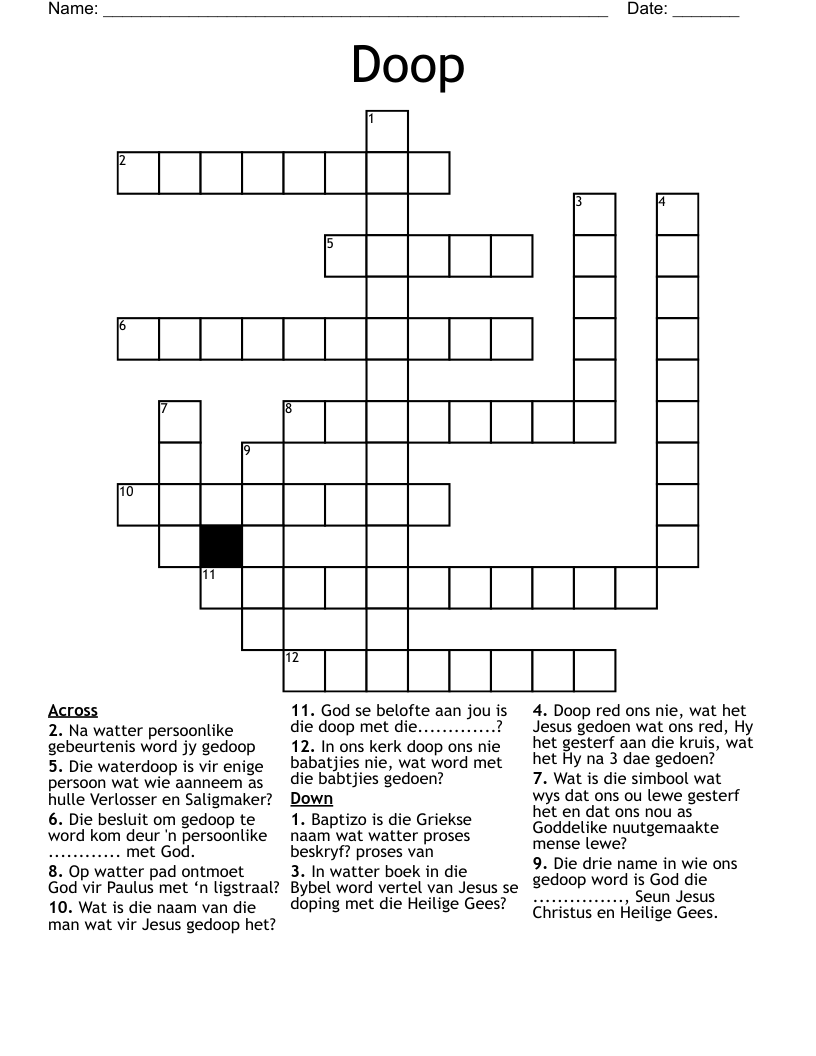 Doop Crossword