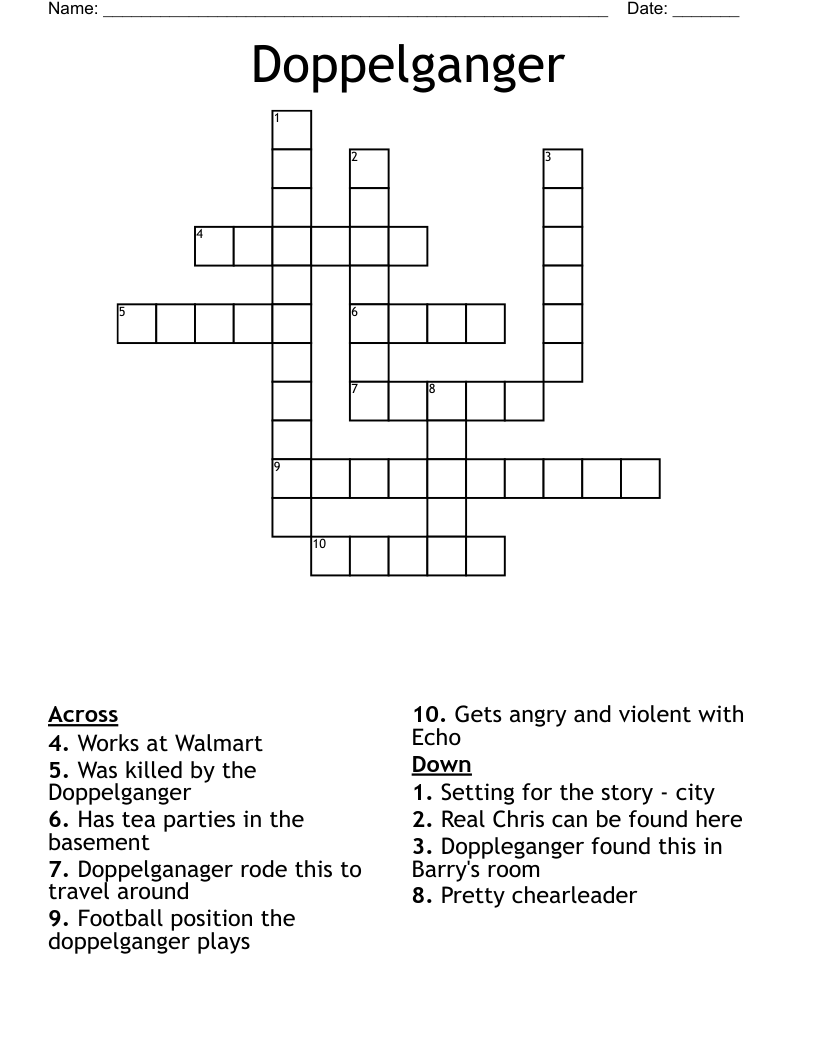 Doppelganger Crossword