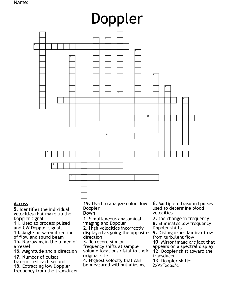 Doppler Crossword