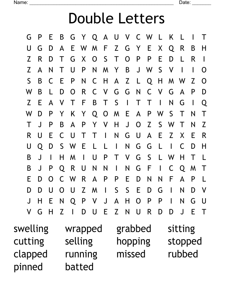 Double Letters Word Search