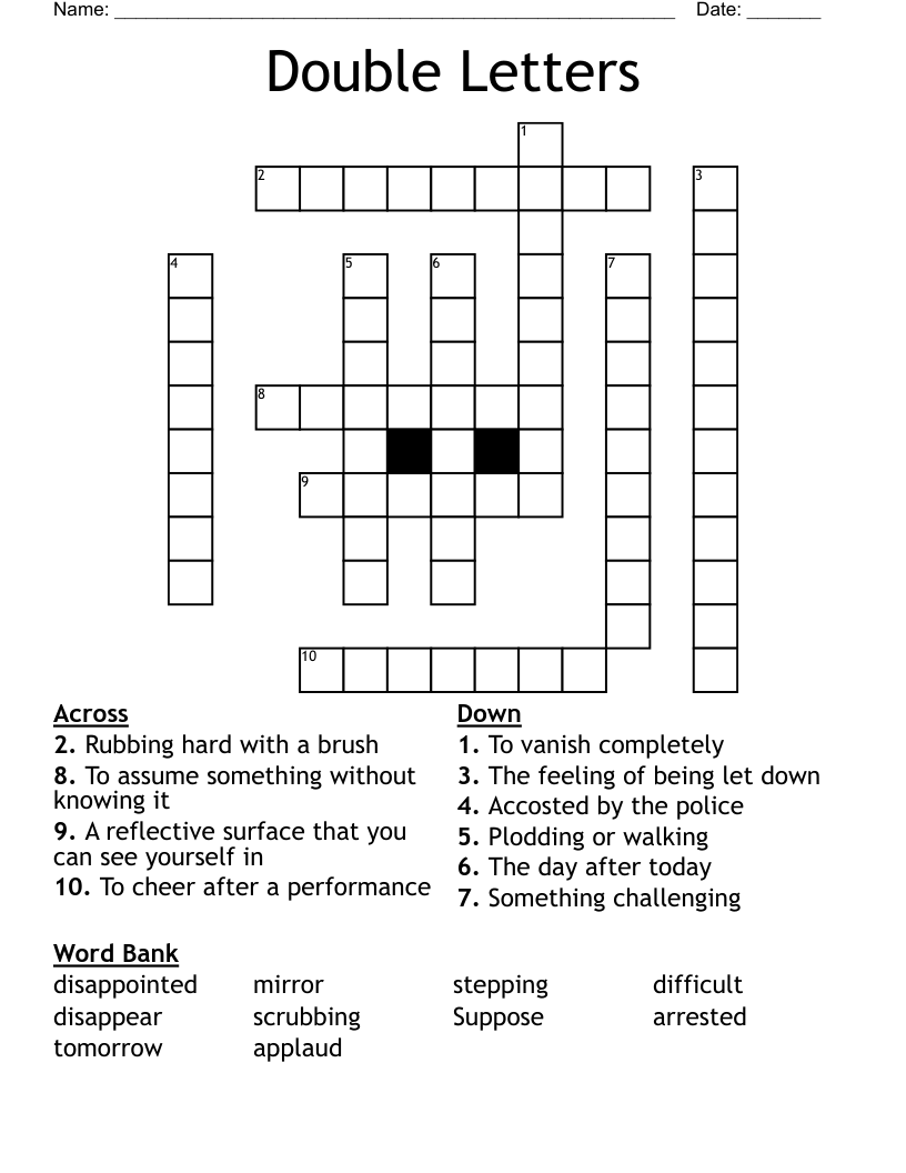 Double Letters  Crossword