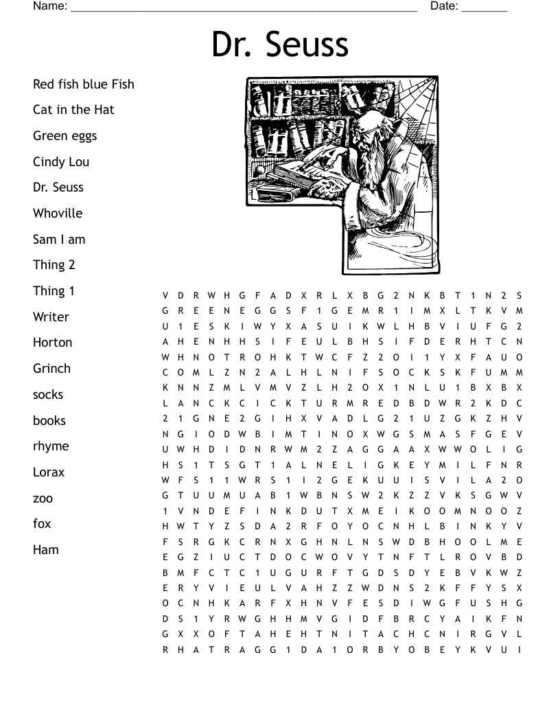 Dr. Seuss Word Search
