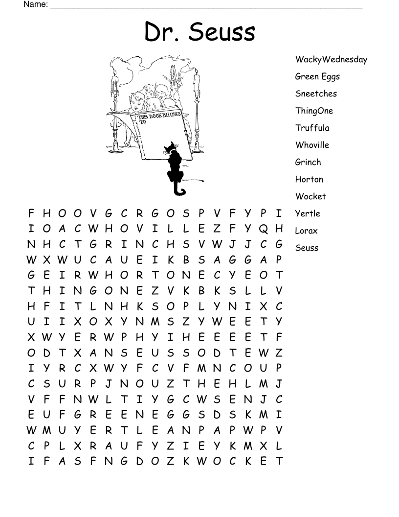 Dr. Seuss Word Search