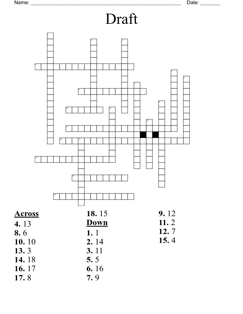 Draft  Crossword