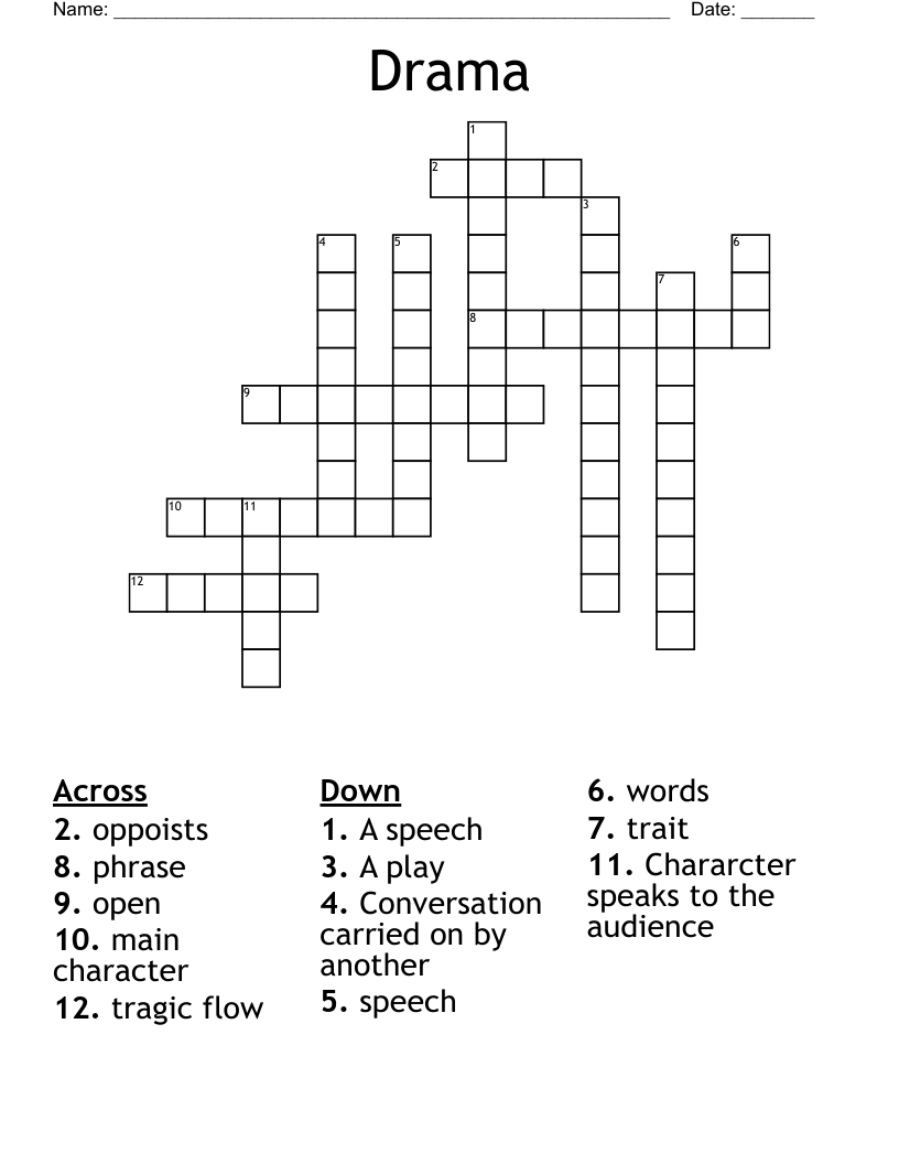 Drama Crossword