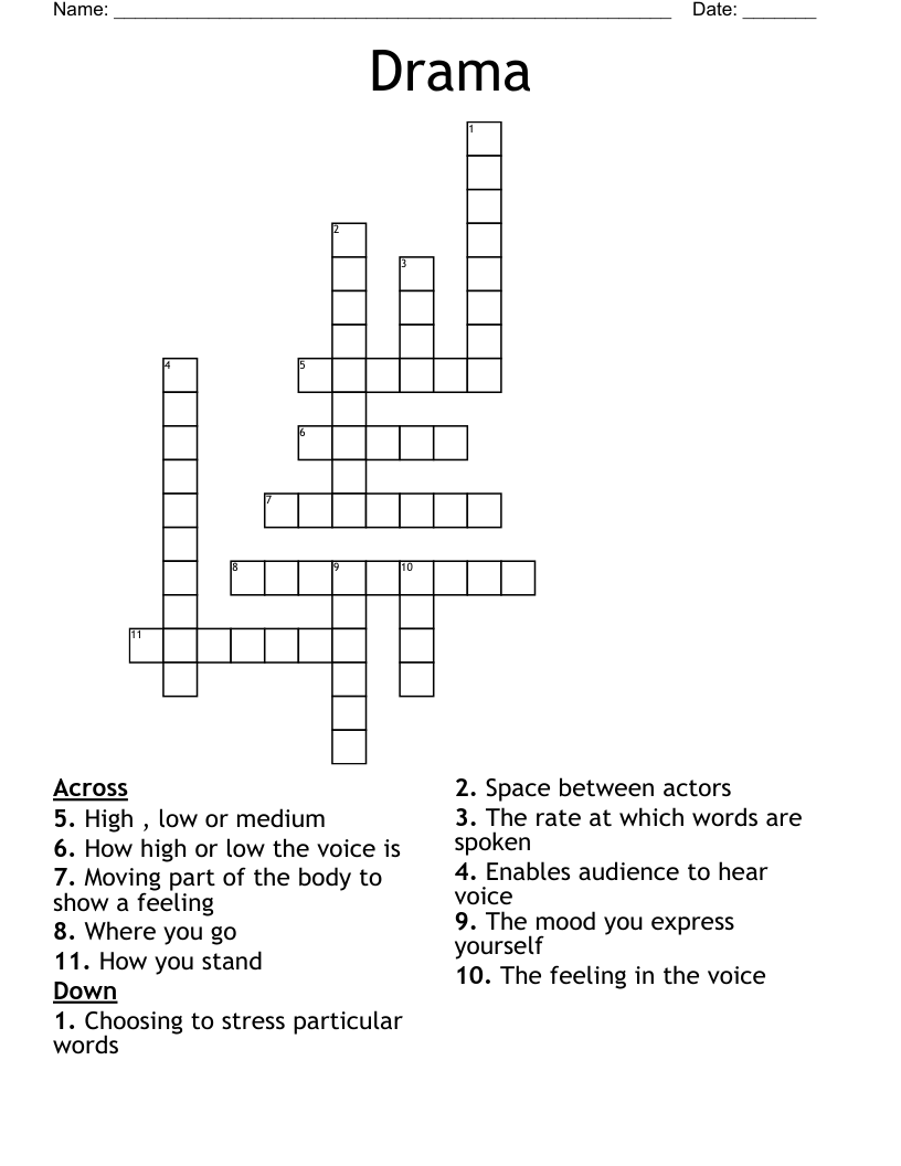 Drama Crossword